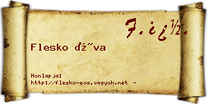 Flesko Éva névjegykártya